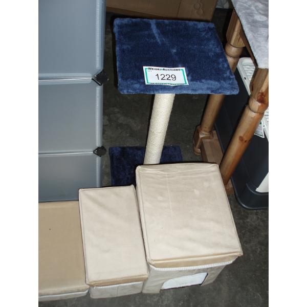 Suede Cat Bed and Scratching Post