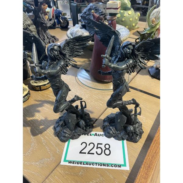 Female Warrior Figurines, set of 2