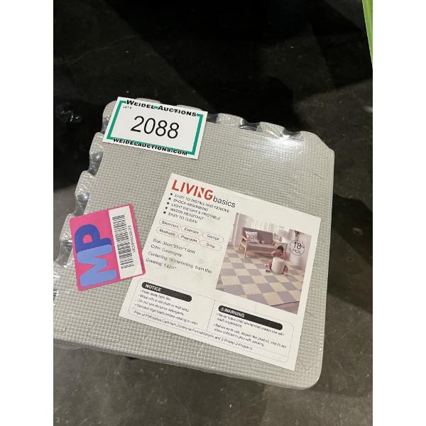 Living Basics Foam Tiles, white/grey
