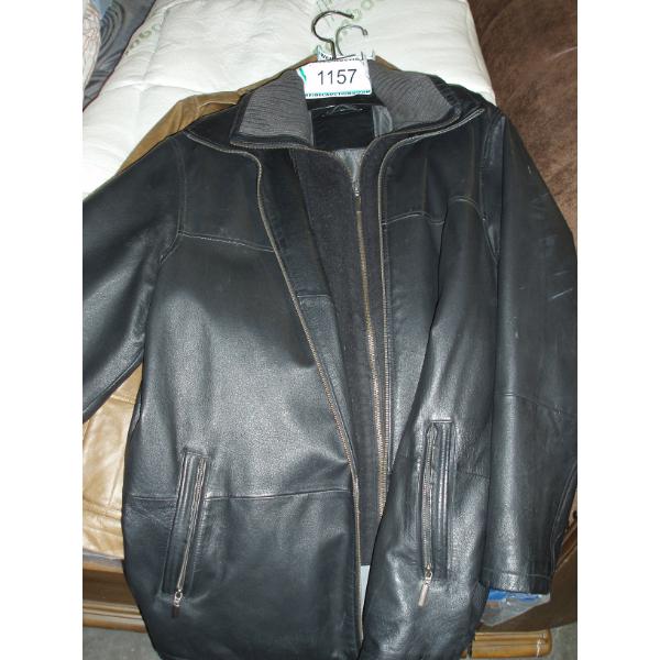 Size XL - Black Lamb Skin Double Vested Jacket