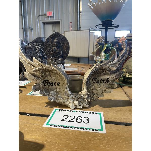 Peace/Faith Wings Candle Holder