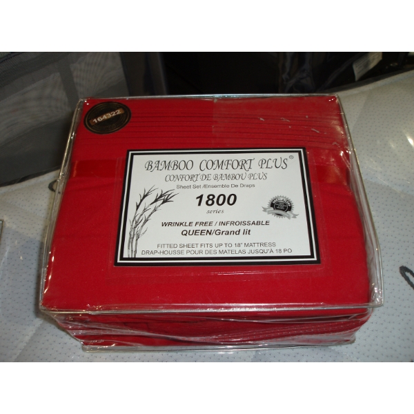Red Bamboo Comfort Sheets, Queen