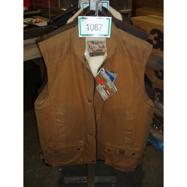 Size M - AUSSIE Oil Skin Light Brown Lined Western Vest