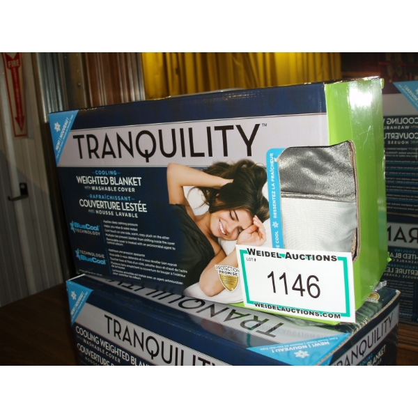 Tranquilty Grey Weighted Blanket with washable Cover - 15lbs