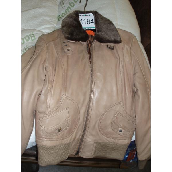 Size M - ELSEIN Ladies Tan Lamb Skin Jacket