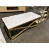 Image 1 : Calix 46" Faux Marble And Steel Coffee Table