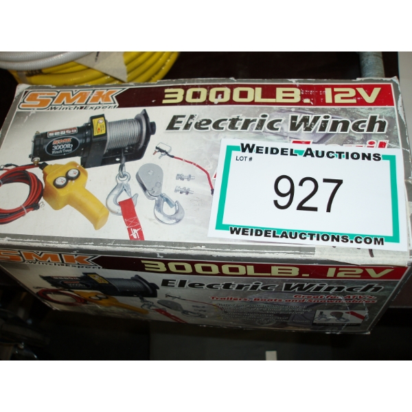 SMK 3000 lb, 12 v electrical winch