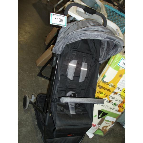 Grey Fabric Baby Stroller