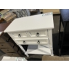 Image 1 : Small White Console Table with 3 drawers - damage to one corner
