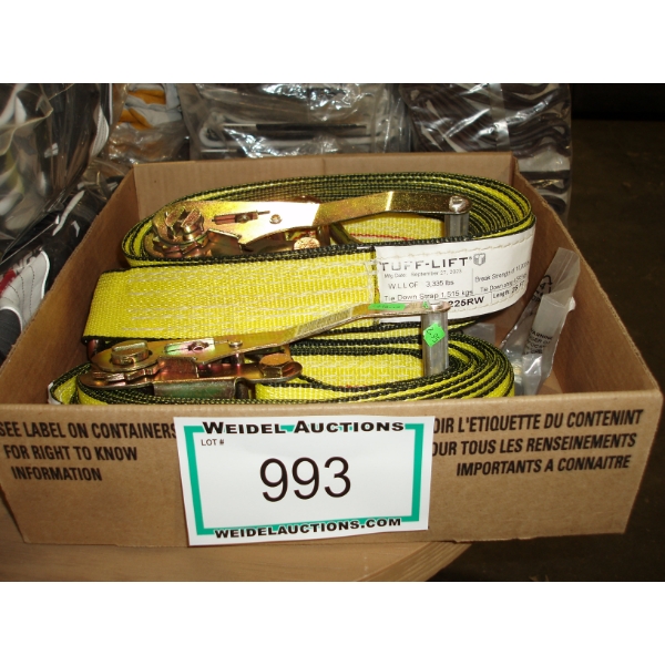 Lot of 3, 25' Ratchet Straps