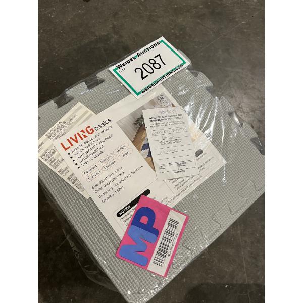 Living Basics Foam Tiles, white/grey/blue 