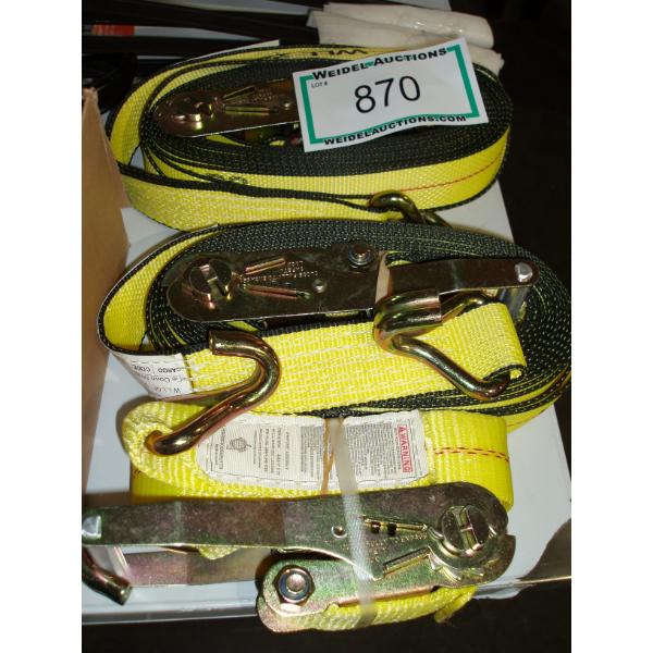 Lot of 3 heavy duty ratchet straps