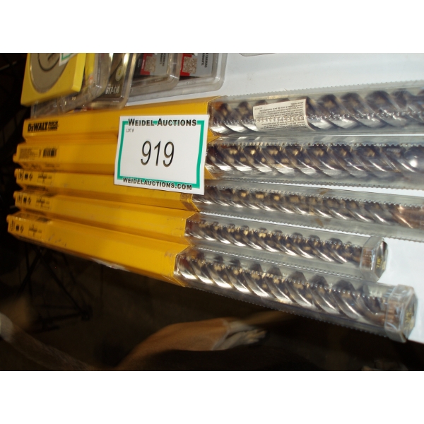 Lot of 5, Dewalt Rock Carbide Drill Bits