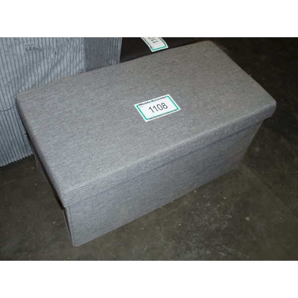 Grey Fabric Storage Bin