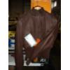 Image 1 : Ladies ELZEIN Brown Leather Jacket with fitted collar & waist - size M