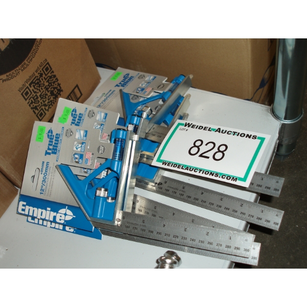 Lot of 6 - 12", 300 mm true Blue Combination Square
