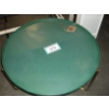 Image 1 : Small Green Round Table with Brass Legs