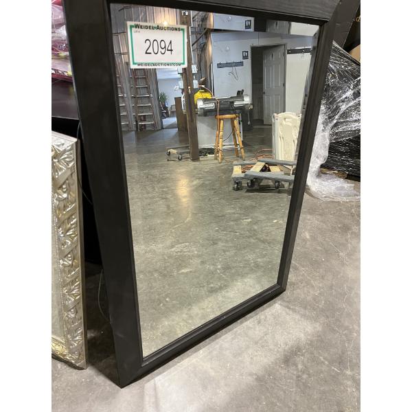 Large Mirror with Dark Brown Frame