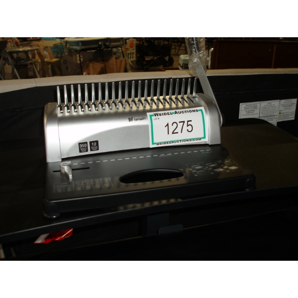 Tenwin Comb Binding Machine, capacity of up to 350 sheets