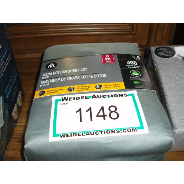 Hometrends 4pc Double Grey Sheet Set