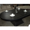 Image 1 : Large Black Oval Dining Table