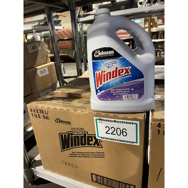 Ammonia Free Windex, 3.78 L Bottle, Box of 4