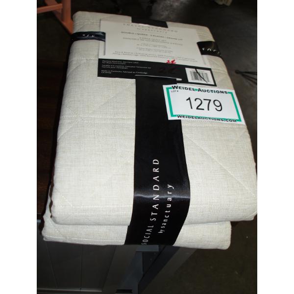 Social Standard Double Queen 3 pc Quilt Set, Beige