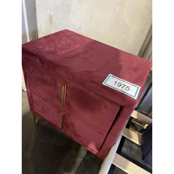 Red 2-Drawer Night Table