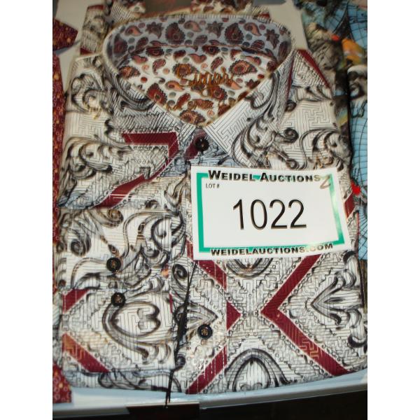 Size 2XL, Mens Chalette Frost Long Sleeve Multicolored Button Up Shirt