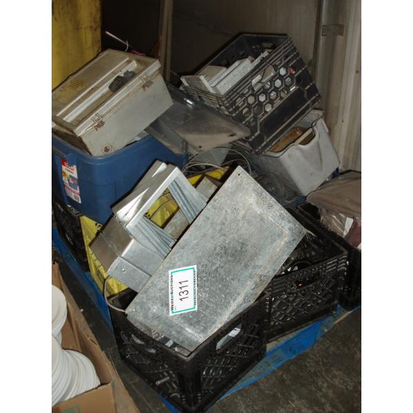 Palet of H-Vac Motors, Industrial Gear Boxes, electic motors, castors and electrical parts