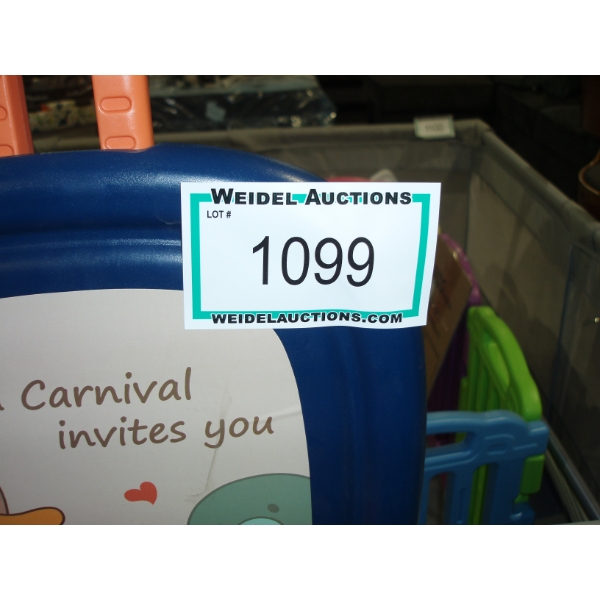 Plastic Baby Playpen with Basketball Net