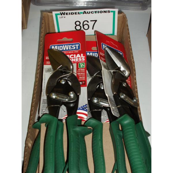 Lot of 6 new tin snips