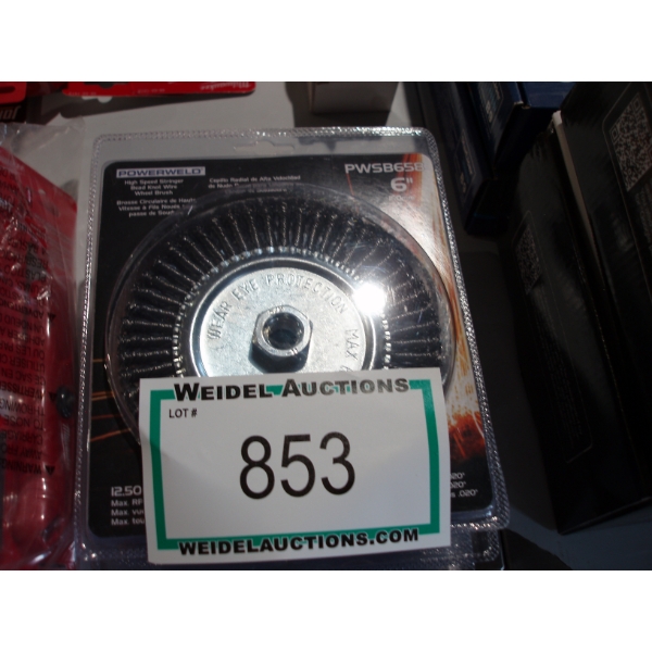 Lot of 4 Powerweld 6" Highspeed wire wheel brush