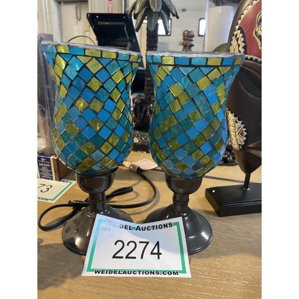 Stain Glass Candle Holders
