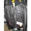 Image 1 : ELZEIN Ladie's Dark Brown with Fitted Black Collar Leather Jacket - size S