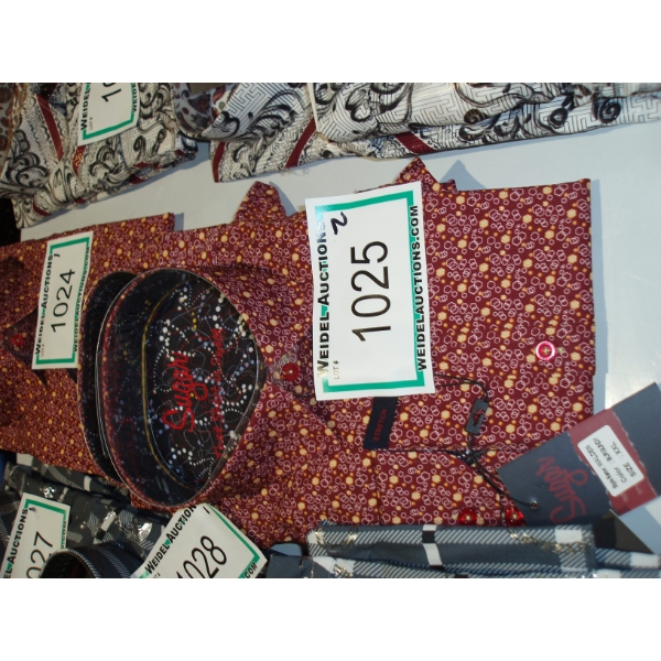 Size 2XL, Mens Walden Burgandy Long Sleeve Button Up Shirt