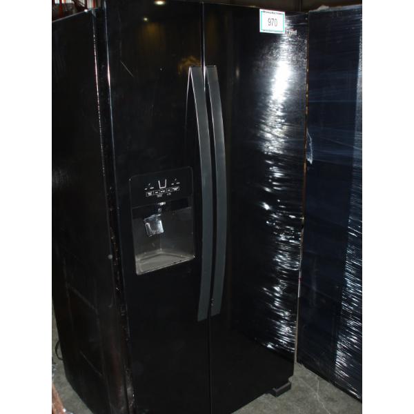 Whirlpool Black French Door Refrigerator and Freezer with Ice & Water