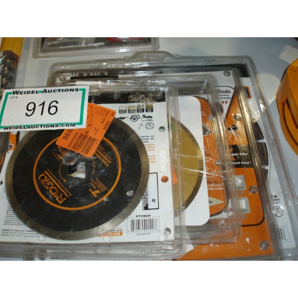 Lot of 6 assort diamond blades