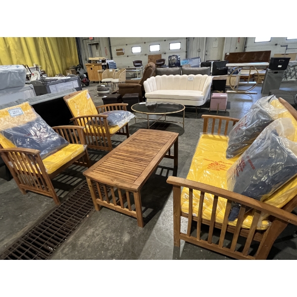 Delosreyes 4 Piece Sofa Patio Set with Cushions