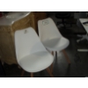 Image 1 : Set of 2 Moustache White Chairs