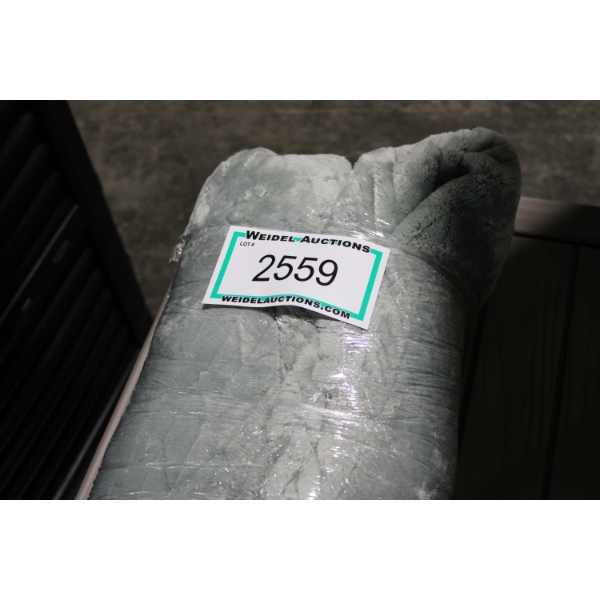 Large Light Green Plush Throw