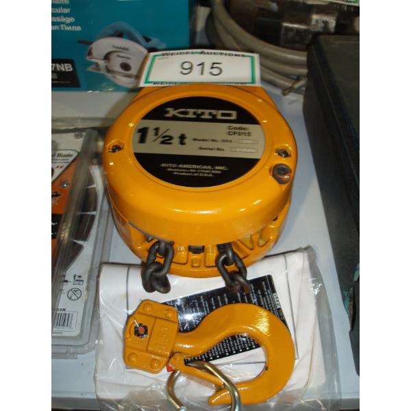 Kito 1 1/2 ton hoist