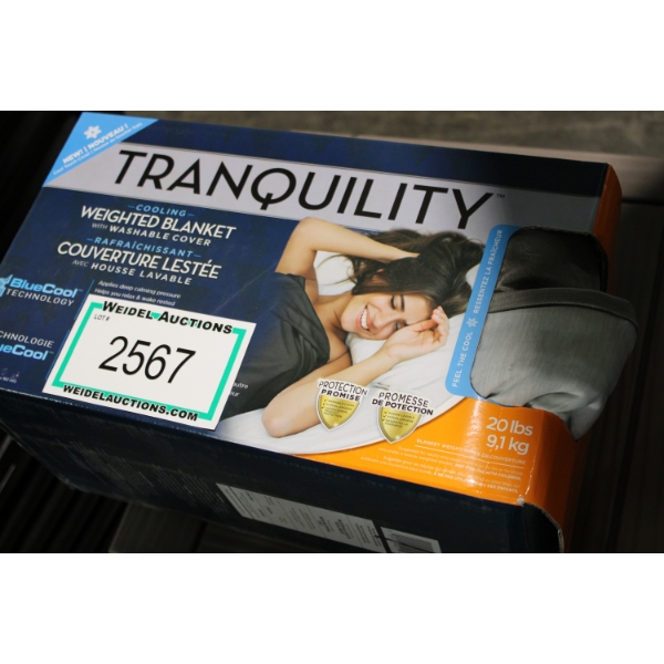Tranquility Cooling, Weighted Blanket w washable cover, 20lbs
