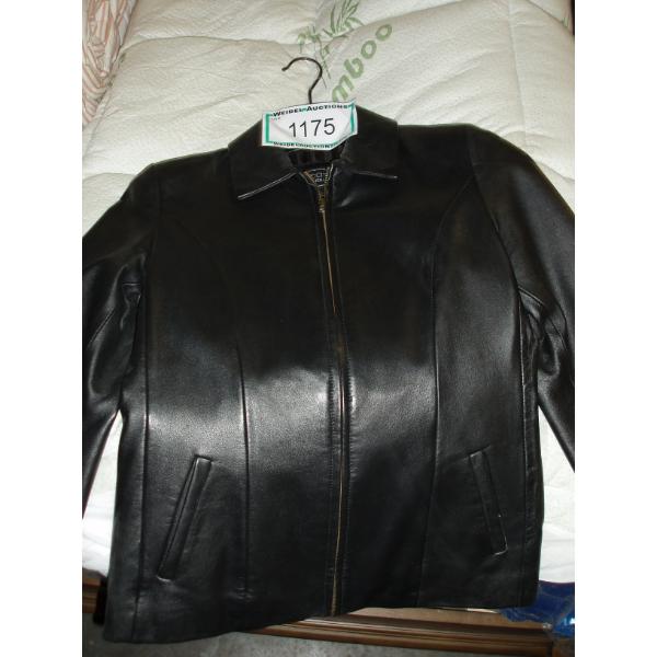Size S - GUCCiINI Black Leather Jacket