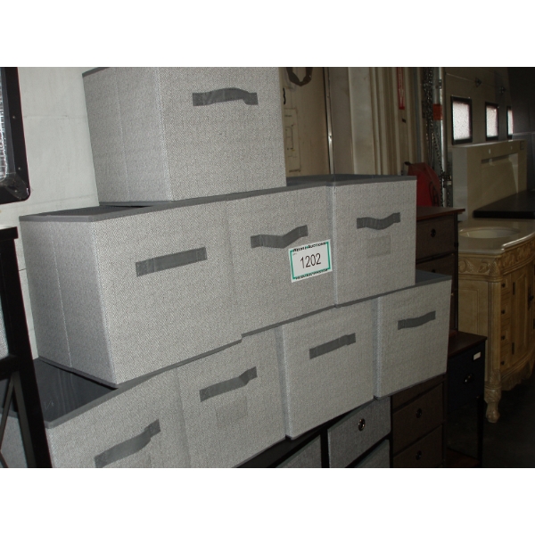 Set of Fabric Storage Containers, grey