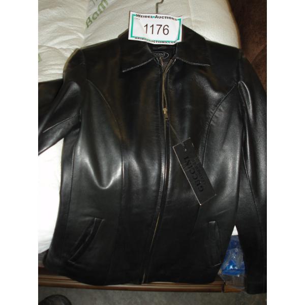 Size XS - GUCCiINI Black Leather Jacket