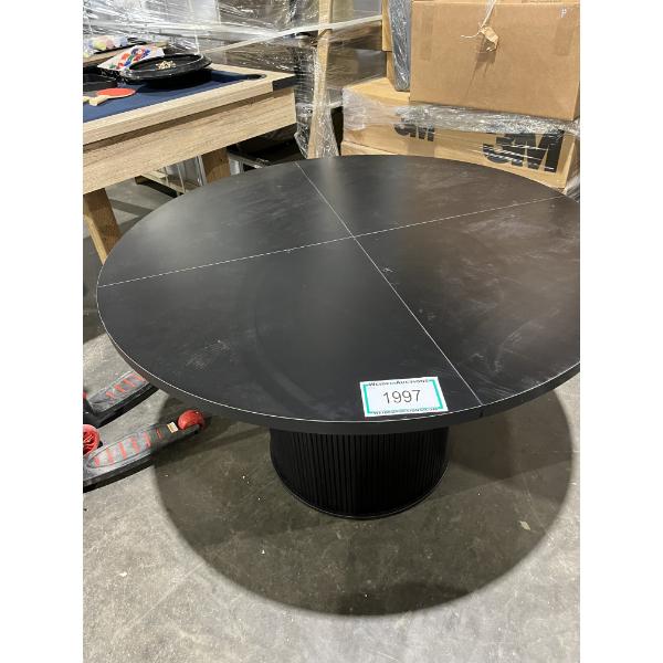 Round Black Pedestal Dining Table
