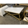 Image 2 : Calix 46" Faux Marble And Steel Coffee Table