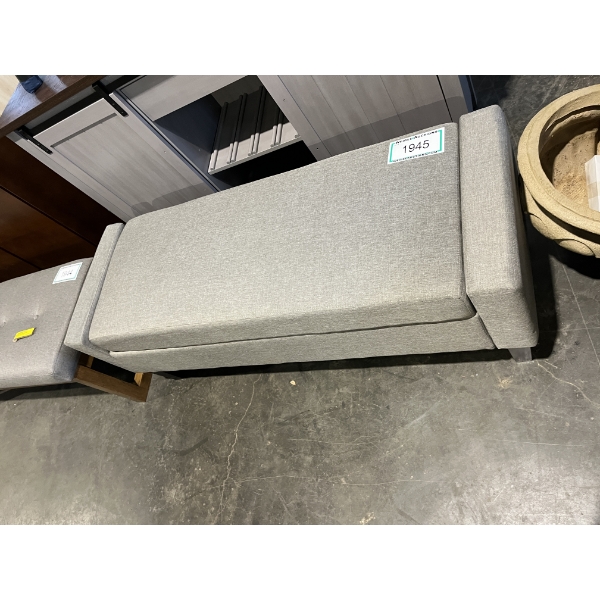 Grey Upholstered Storage Bench