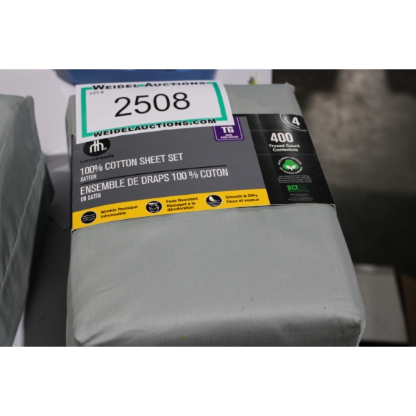 KING 4 pc Light Green Sheet Set